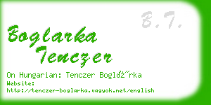 boglarka tenczer business card